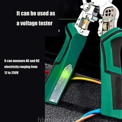 E74E 8-in-1 Wire Strippers - Electrical Measurement, Cutting & Wire Pulling Pliers