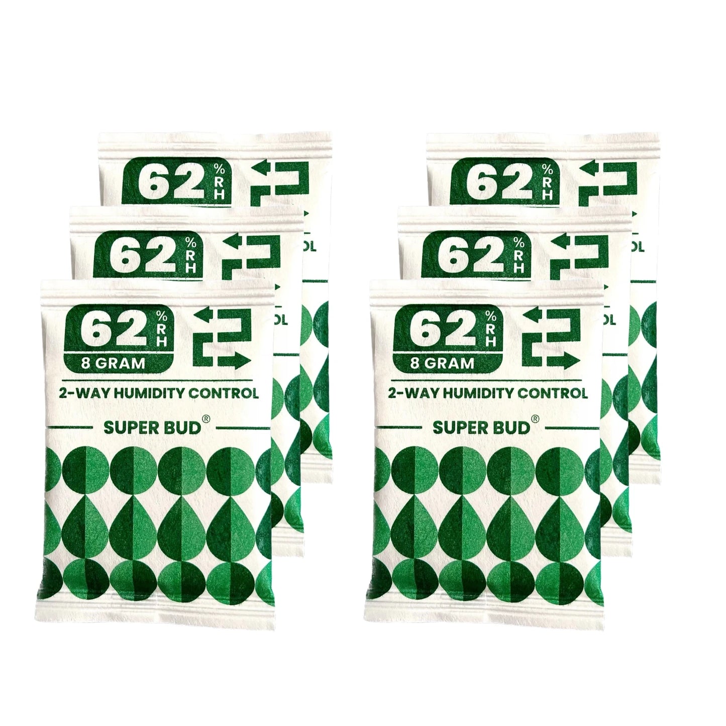2-Way Humidity Control Packs – 4g/8g, 62% RH Humidifier for Herbs, Flowers & Storage Moisture Balance