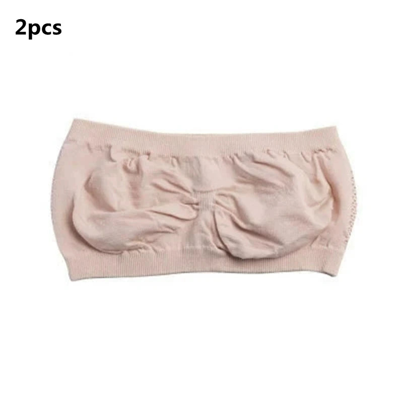 Women’s Sexy Strapless Crop Top Bra – Breathable Mesh Bandeau, Invisible No-Pad Summer Brassiere