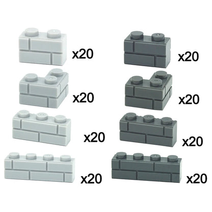 DIY Building Block Wall Figures Bricks - 1x2, 1x3 & 1x4 Small Construction Bricks for Creative Building & Educational Play