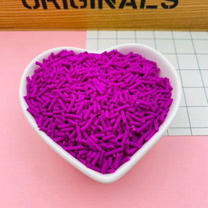 100g Colorful Long Clay Sprinkles – 5-6mm DIY Craft Decorations for Phone Deco & Creative Projects