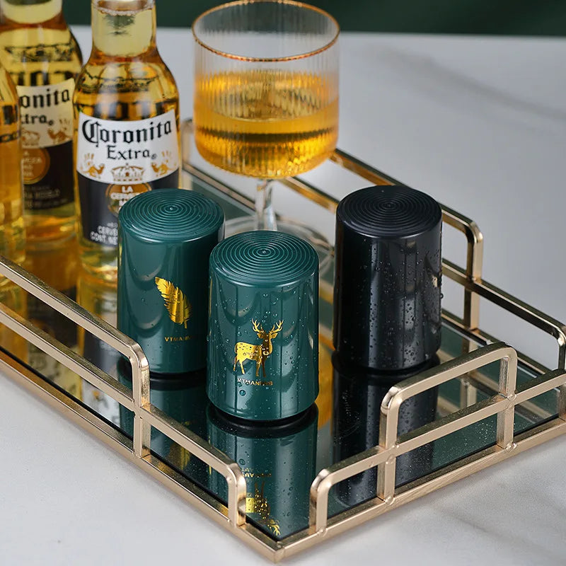 Nymph Creative Magnetic Automatic Beer Bottle Opener - Stainless Steel Press Lid Corkscrew Tool, Portable Bar Gadget