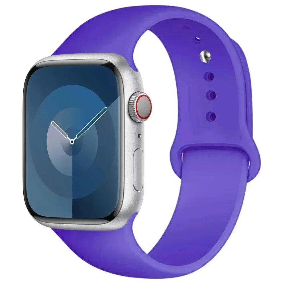 Silicone Sport Band for Apple Watch — Fits Ultra 2/3 & Series 11–SE (40–49mm)