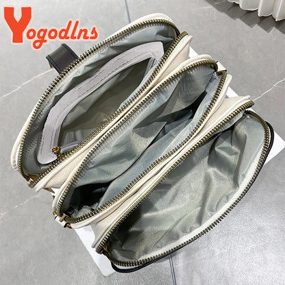 Yogodlns Women’s PU Leather Phone Shoulder Bag - Small Square Crossbody Messenger Handbag