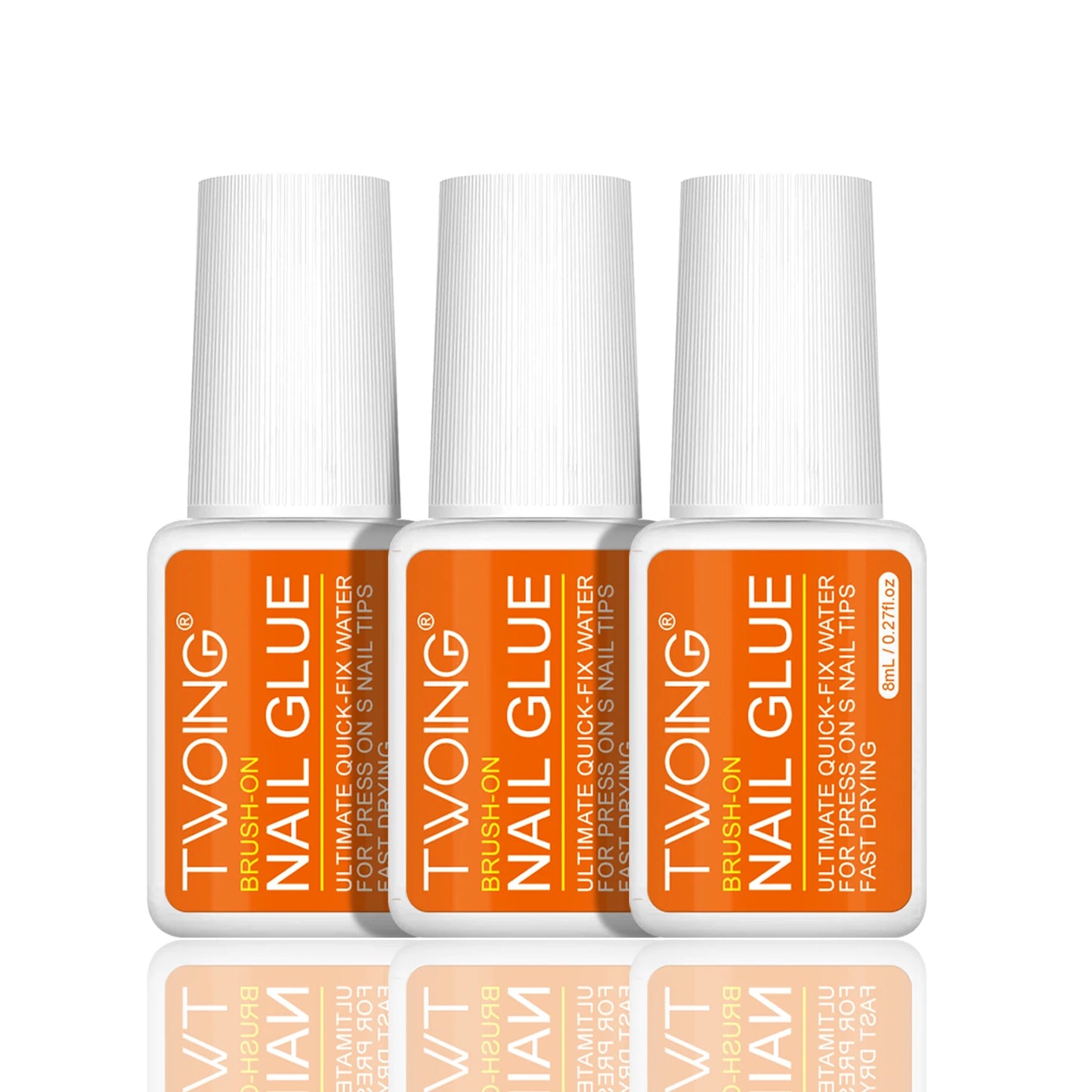 Twoing Waterproof Nail Adhesive — Long-Lasting, Fast-Drying, Formaldehyde-Free Glue for Acrylic & Fake Nails