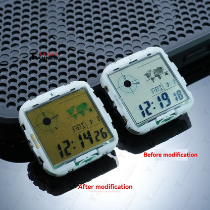 Stainless Steel Mesh Screen Mod for Casio AE-1200 - Watch Display Upgrade Replacement Part