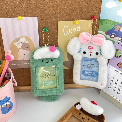 Cute Plush Photo Card Holder - Kpop Idol Bus Card Protector & Picture Album Case