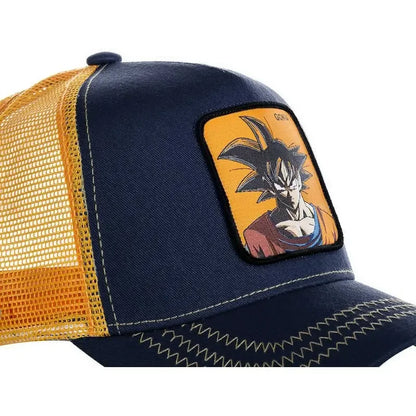 Dragon Ball Son Goku Cap - Embroidered Hip Hop Trucker Mesh Hat Adjustable Summer Travel Sun Visor for Men