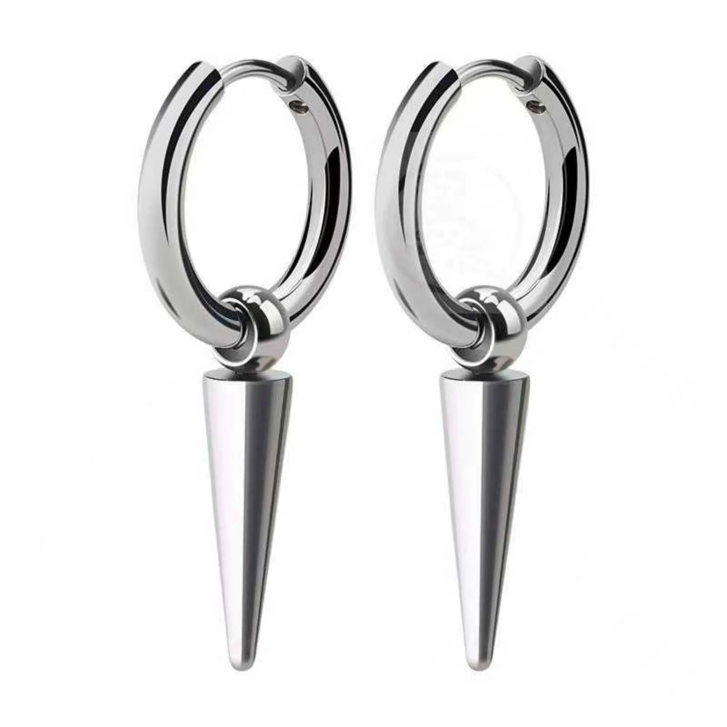 Long Hanging Cross & Leaf Hoop Earrings – Vintage Stainless Steel Hip Hop Unisex Jewelry Accessories