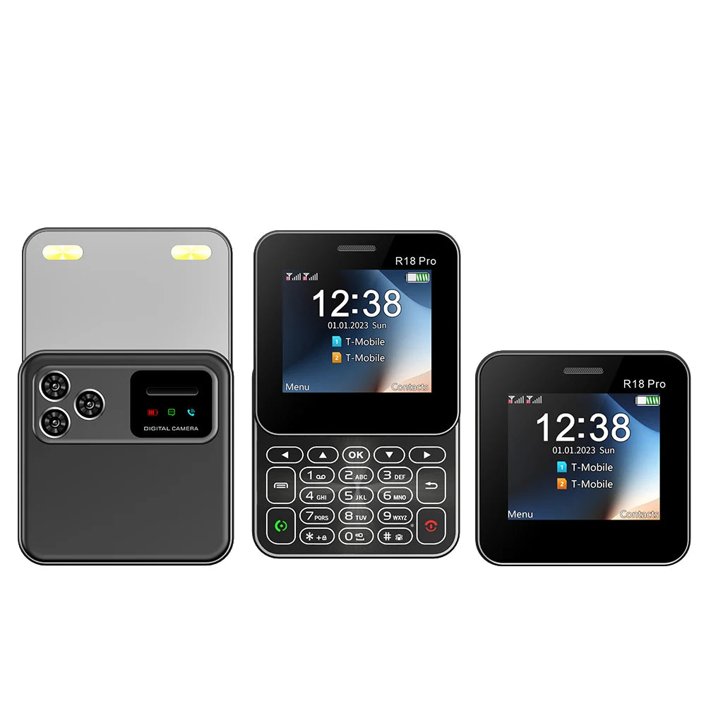 2024 NEW SERVO R18Pro Mini Mobile Phone – 2.4" Rotating Screen, Button Slider, Flashlight, Magic Voice, Dual SIM Standby
