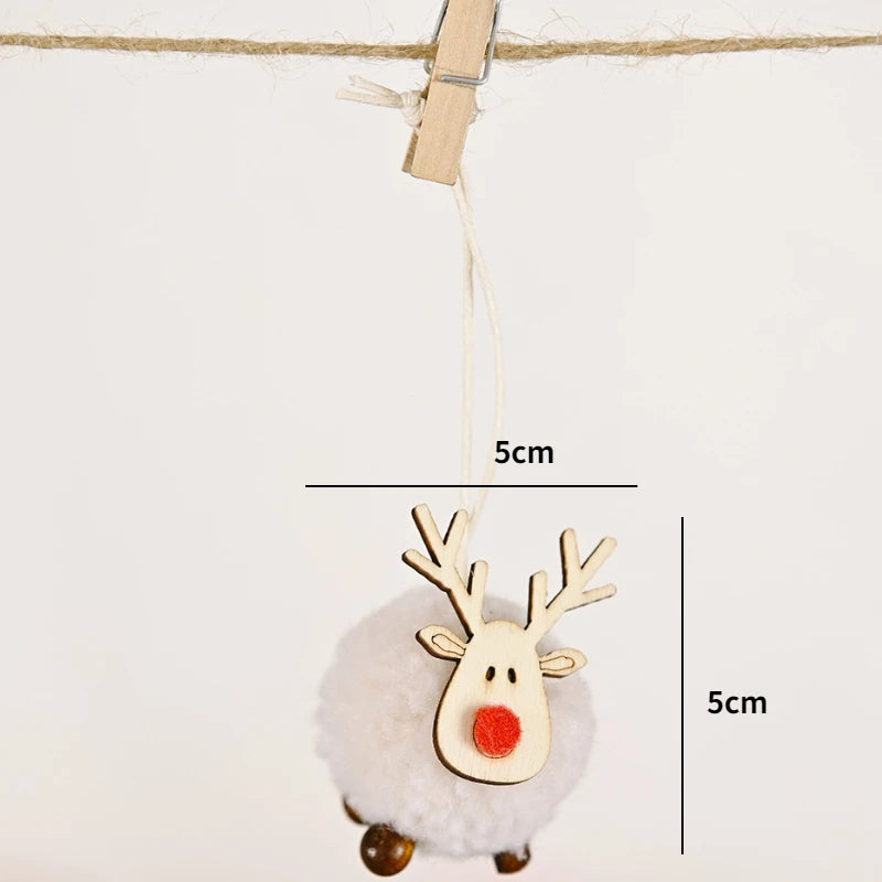Red Star Christmas Tree Ornament – DIY Xmas Pendant New Year Party Gift Home Decor Noel Navidad
