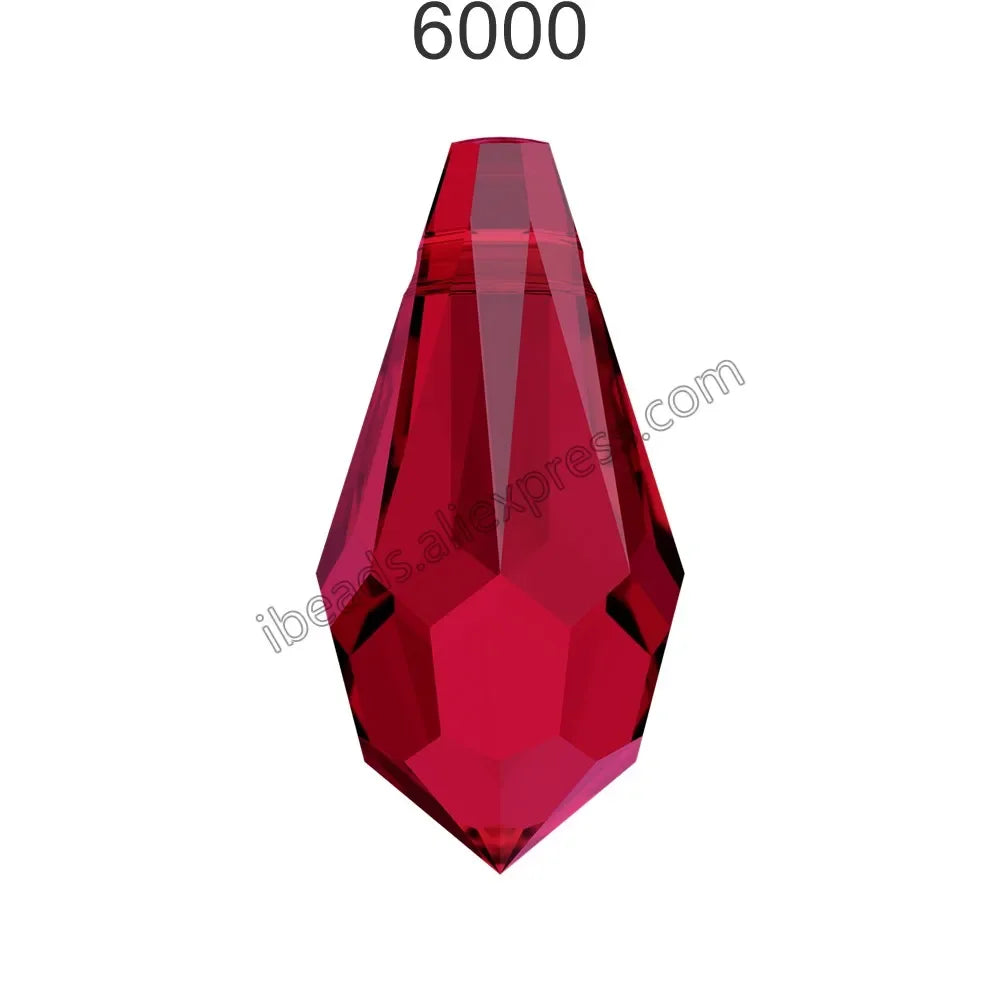 Austria Crystal Drop Pendant - Genuine 6000 Series Rhinestone Charm Bead for DIY Jewelry Making
