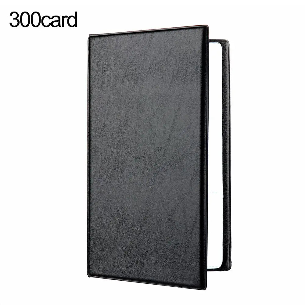 Leather ID & Credit Card Holder Book – 40/120/180/240/300 Card Organizer Album Case