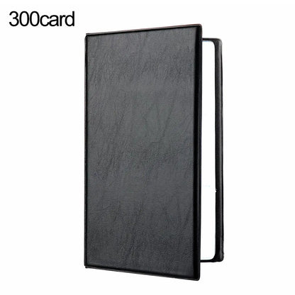 Leather ID & Credit Card Holder Book – 40/120/180/240/300 Card Organizer Album Case