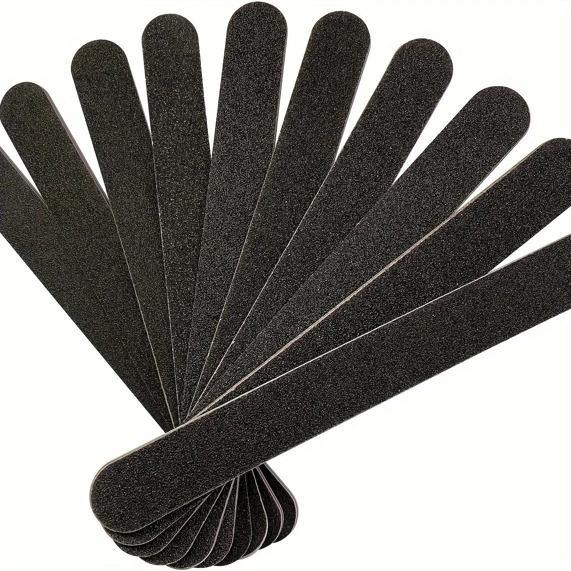5/10/50PCS Professional Double-Sided Nail Files – 100/180 Grit Black Emery Boards for Salon & Home Nail Care
