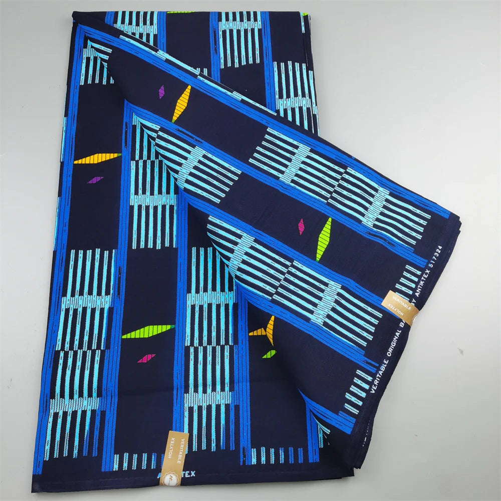 African Ankara Wax Print Fabric - 100% Cotton Nigerian Designer Pagne for Sewing, Party Dresses & DIY Patchwork