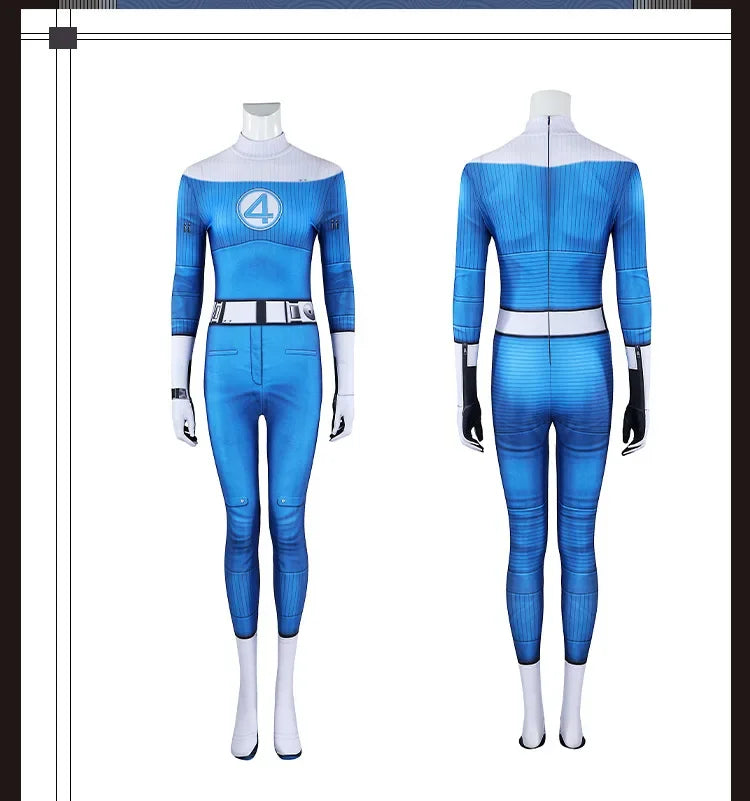 Fantastic Four Thing & Reed Richards Cosplay Costume – Blue Invisible Man Jumpsuit for Halloween & Superhero Events