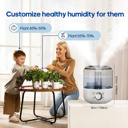 KINSCOTER 3L Air Humidifier – Large Capacity Aroma Diffuser with Remote Control & Timer for Home and Plants