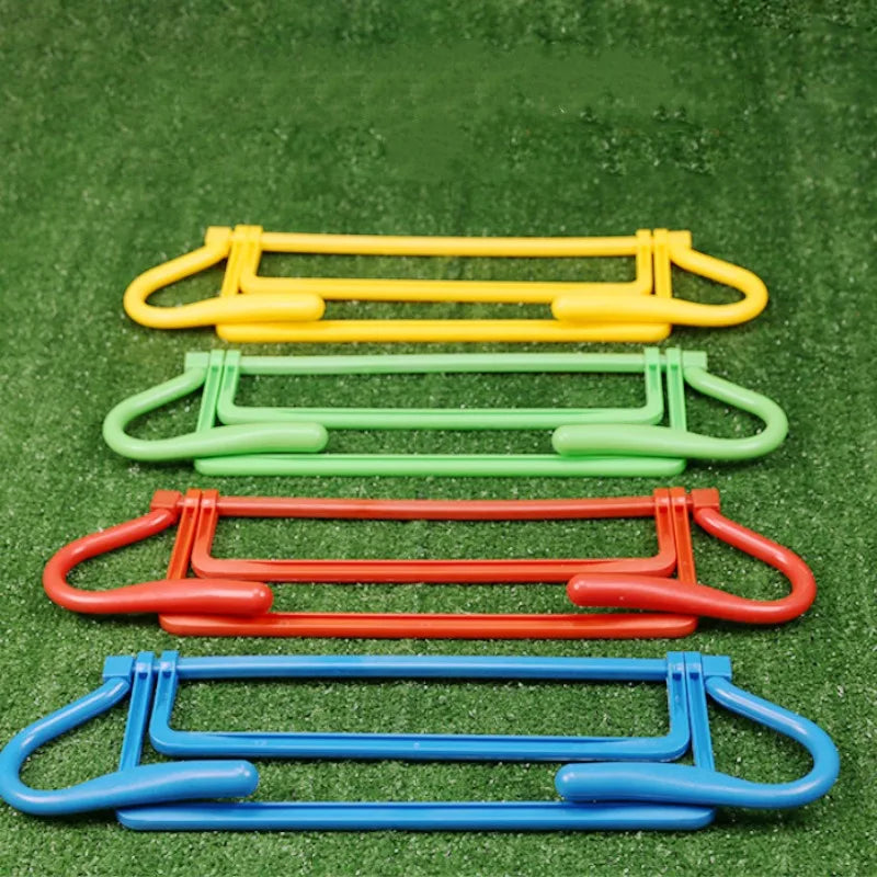 Football Training Equipment: Agility Ladder, Ring Cone, Cylinder Hurdles, Barriers Frame, Soccer Obstacle Rack, Pole - Logo Bar