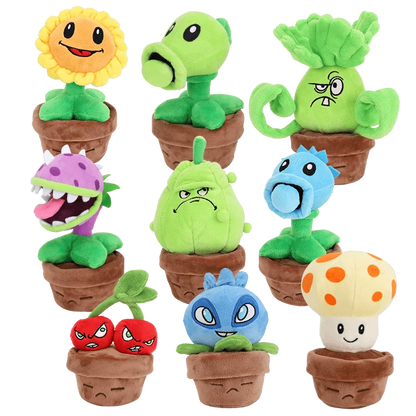 Plants vs. Zombies 2 Plush Toys - Sunflower and Peashooter Potted Plant Dolls, Soft Pillow Toys and Gifts for Teens