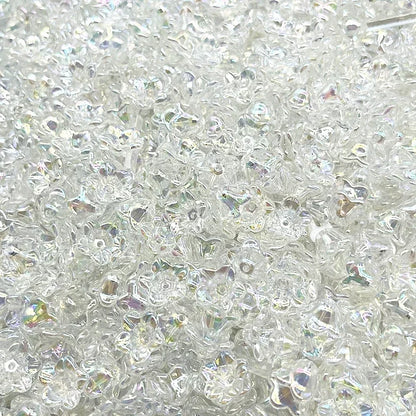 50pcs 7x13mm Gradient Acrylic Bellflower Beads - Flower Caps, Spacer Beads & Charms for DIY Jewelry Making