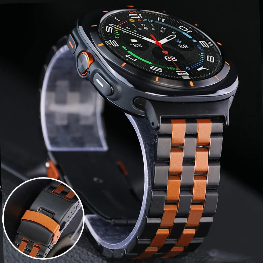 Stainless Steel Band for Samsung Galaxy Watch Ultra 2025 – Metal No-Gap 47mm Bracelet Strap