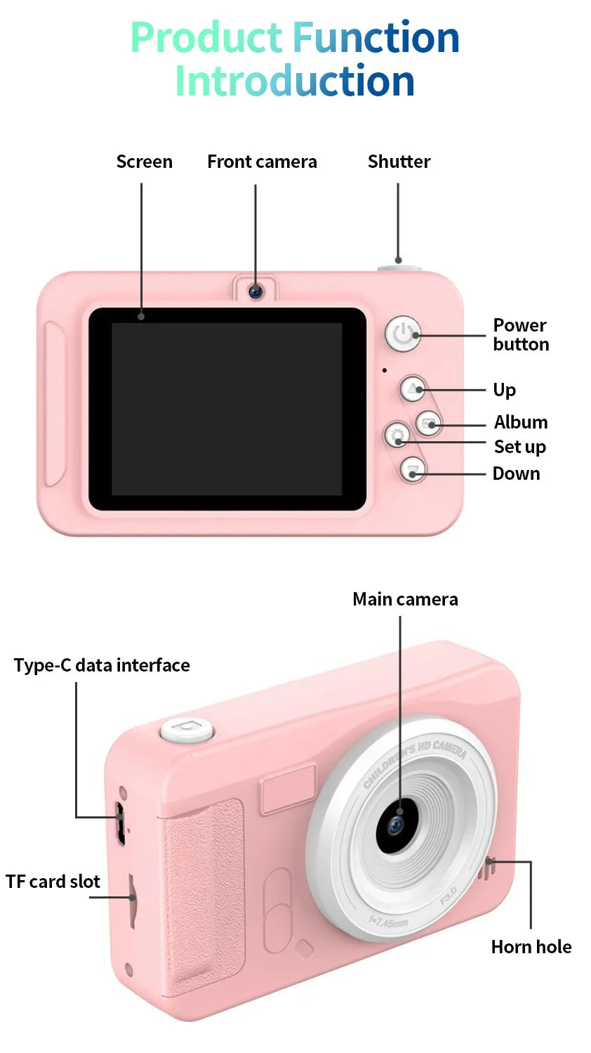 4K Digital Camera 44MP – HD Travel & Selfie Camera for Students, Entry-Level Compact Photography Camera