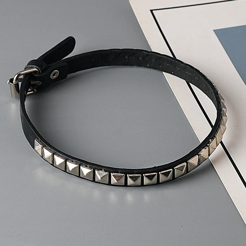 Anime Death Note Misa Amane Choker - Leather Rivet Collar Necklace for Men & Women, Punk Cosplay Jewelry Gift