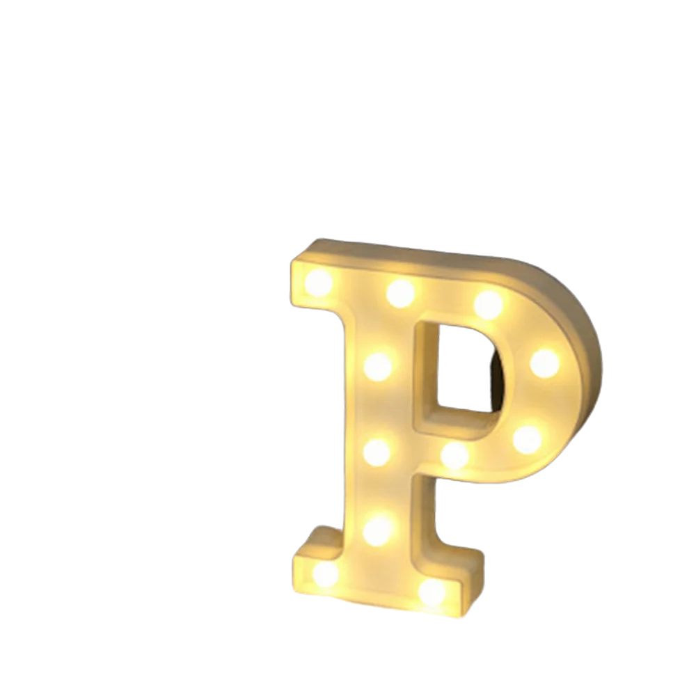 LED Number & Letter Night Light - Luminous A-Z Alphabet & 0-9 Lamp for Party and Wedding Decor