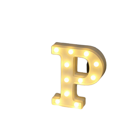 LED Number & Letter Night Light - Luminous A-Z Alphabet & 0-9 Lamp for Party and Wedding Decor