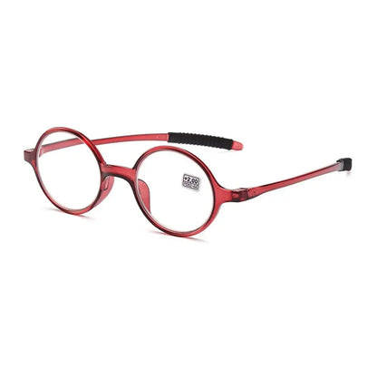 Retro Round Reading Glasses for Women & Men, Ultra-Light Fashion Clear Lens Presbyopia Eyewear +1.0 to +4.0 Magnifying Glasses