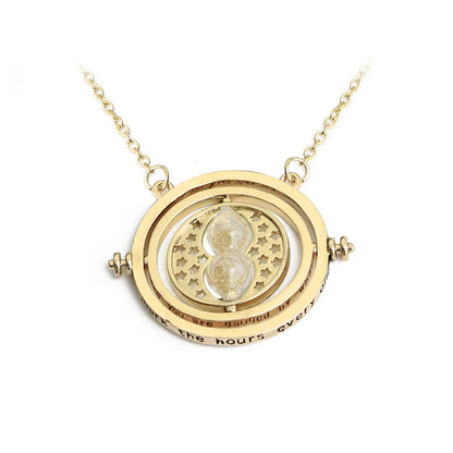 Harry Potter Golden Snitch Time-Turner Hourglass - 360° Rotatable Cosplay Pendant and Wizard Fan Gift