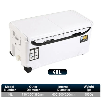 Fishing Cooler Box - Portable Insulated Fish Storage & Tackle Gear Box with Air Holes