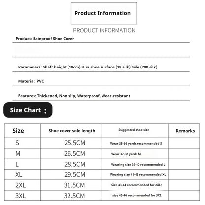 Waterproof Silicone Shoe Covers – Reusable Rain Boots Protectors for Men & Women, Indoor & Outdoor (1 Pair)