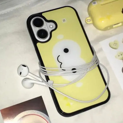Brown & Yellow Monkey Face Phone Case - Cute Shockproof Silicone Cover for iPhone 17 Air, 16 Pro Max, 15, 14 Plus, 13, 12 & 11