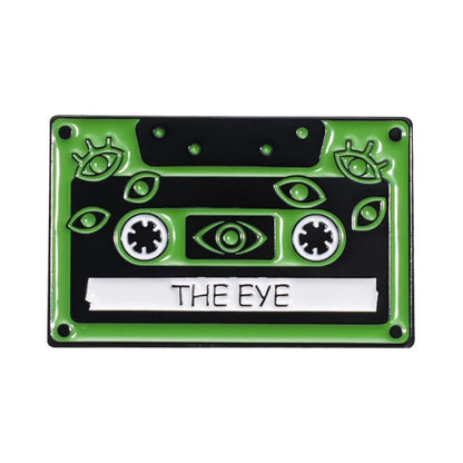 Magnetic Tape Music Series Metal Brooch – Versatile Clothing, Necklace & Badge Accessory with English Style