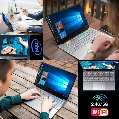 14.1" Windows 11 Laptop – Intel Celeron N4000, 12GB RAM, 512GB SSD, Full HD Notebook for Office & Study