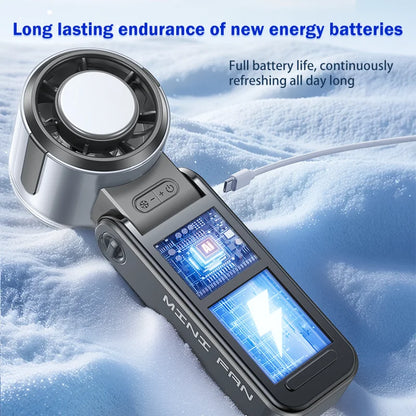 Portable Mini Air Cooler Fan – 29,000 RPM Collapsible Foldable TEC Superconducting Cooling Fan (High-Speed Travel Mini Fan)