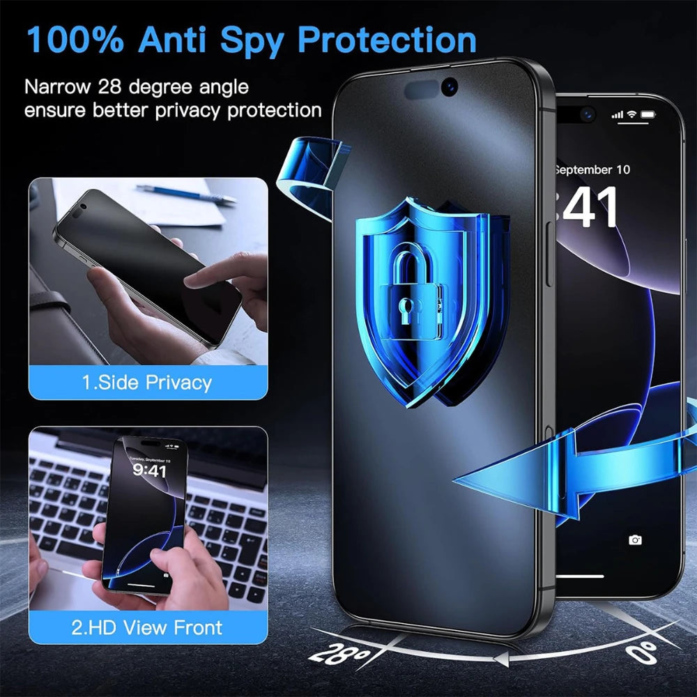 NNBILI 3-Pack Matte Tempered Glass Screen Protector for iPhone 12-18 Pro Max - Oleophobic Dust-Free Easy Install