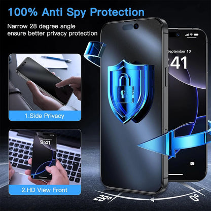 NNBILI 3-Pack Matte Tempered Glass Screen Protector for iPhone 12-18 Pro Max - Oleophobic Dust-Free Easy Install