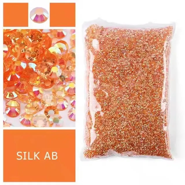 Jelly AB Resin Rhinestones 2-6mm — Non-Hotfix Flat Back Plastic Crystals & Strass Glitters, Large Pack