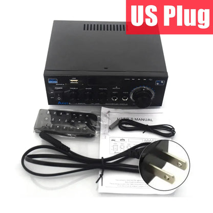 Woopker AK Series Digital Bluetooth Amplifier – 2 Channel HiFi Audio Amp with FM & USB for Home, Car & Karaoke