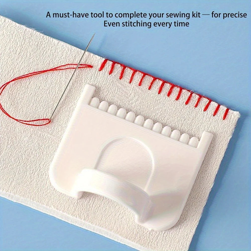 2-Piece Sewing Guide Template Kit – 3mm Stitch Spacing Tool for Precision Fabric Sewing, Embroidery & Leathercraft