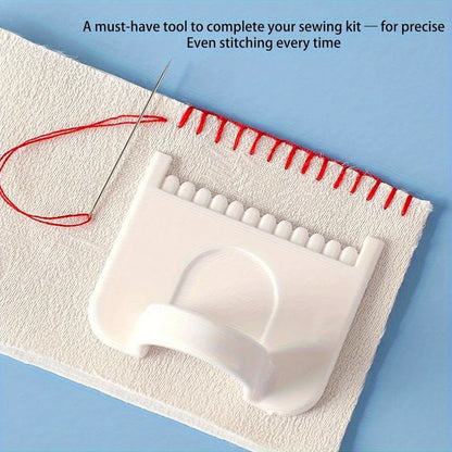 2-Piece Sewing Guide Template Kit – 3mm Stitch Spacing Tool for Precision Fabric Sewing, Embroidery & Leathercraft