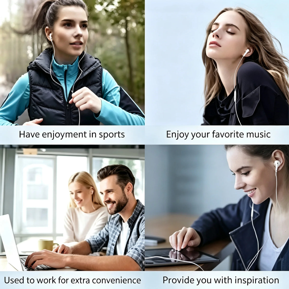 USB-C Wired Earphones with Microphone - In-Ear Headphones for iPhone 15/16, Xiaomi, Redmi, Huawei, Samsung, and Laptops