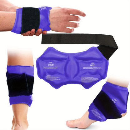 Ankle Brace Ice Pack Wrap — Hot & Cold Therapy Gel Pack for Pain Relief and Sprains