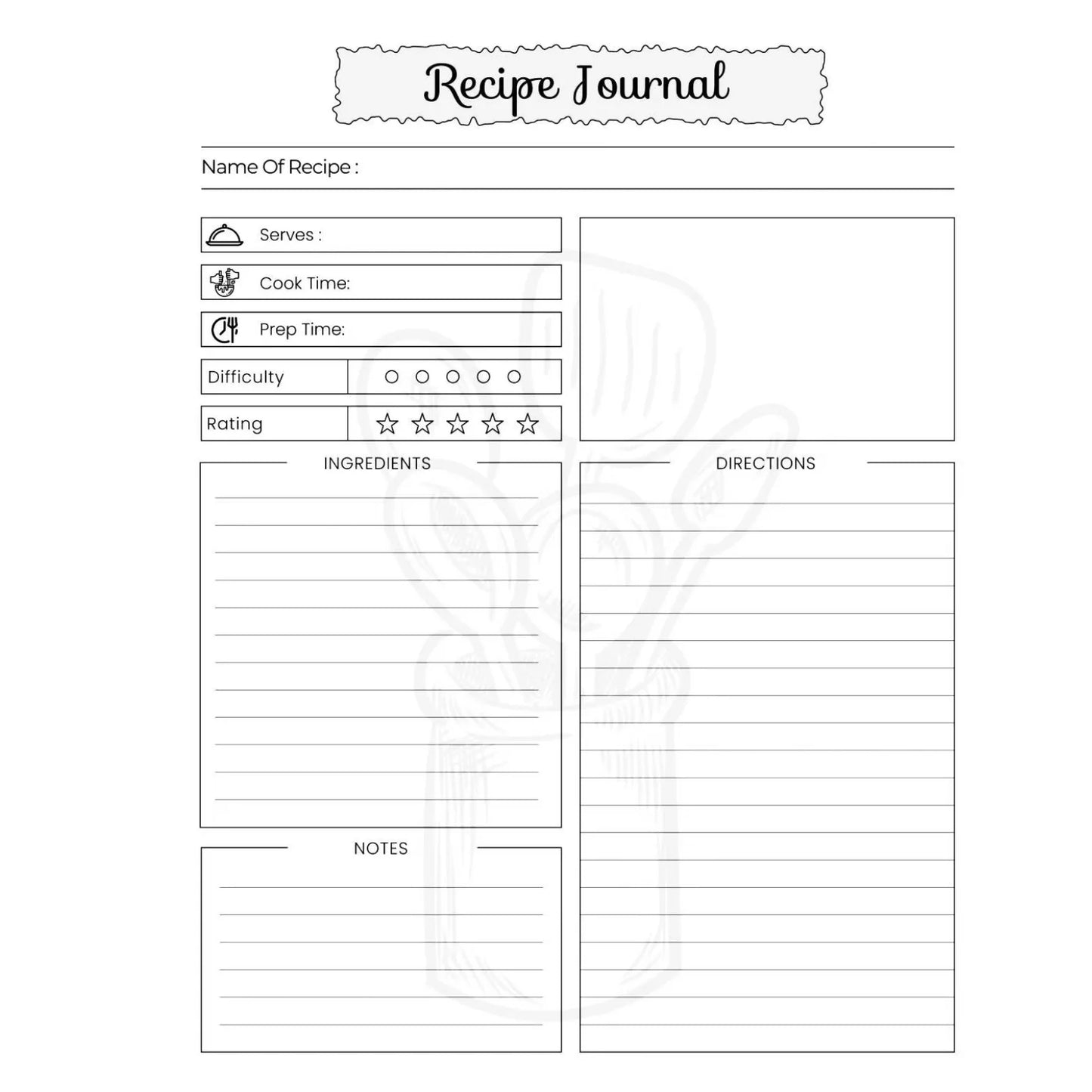 Cute Spiral Recipe Notebook – “My Favorite Recipe” Journal, Fun Kitchen Cookbook Organizer & Writing Notebook