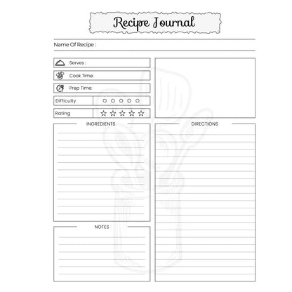 Cute Spiral Recipe Notebook – “My Favorite Recipe” Journal, Fun Kitchen Cookbook Organizer & Writing Notebook