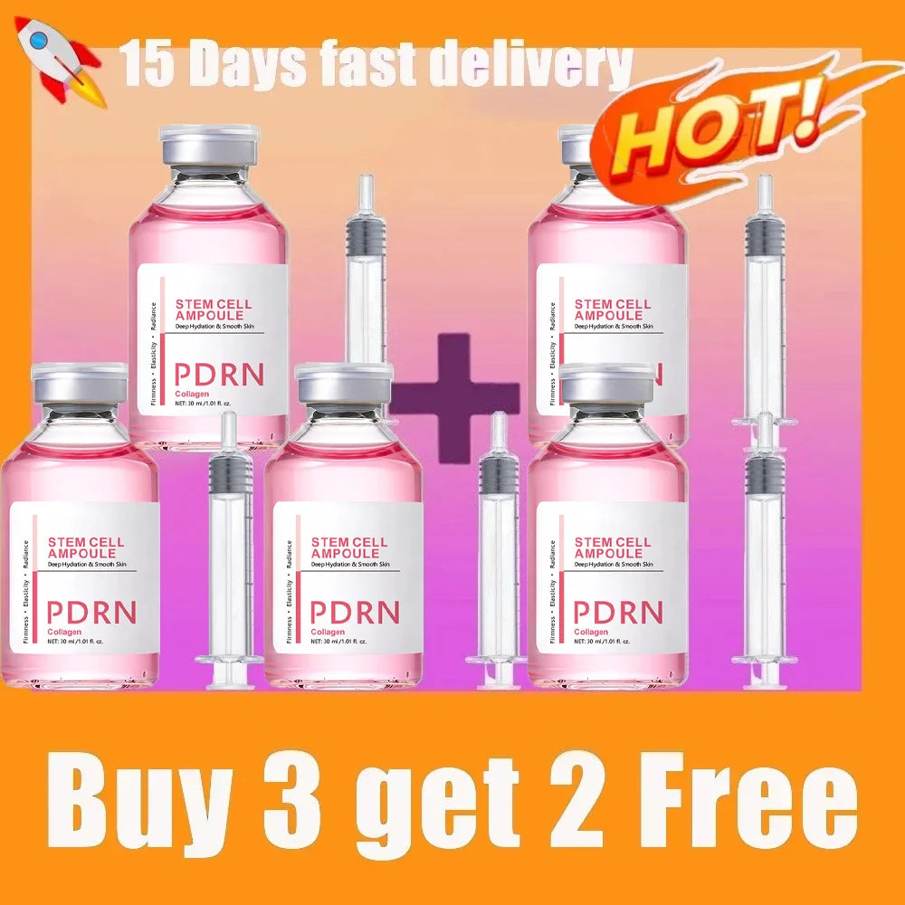 PDRN Stem Cell Serum Ampoule - Collagen Moisturizing Essence for Hydrated, Radiant-Looking Skin and Fine Line Care