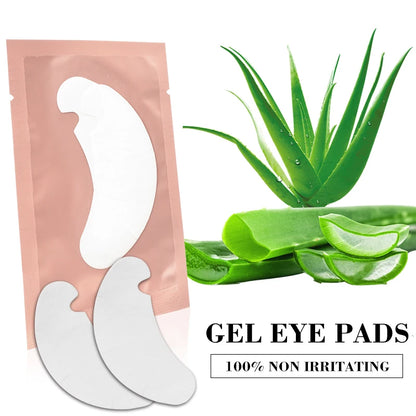 50 Pairs U-Shaped Hydrogel Eye Pads – Eyelash Extension Gel Patches for Lashes & Makeup
